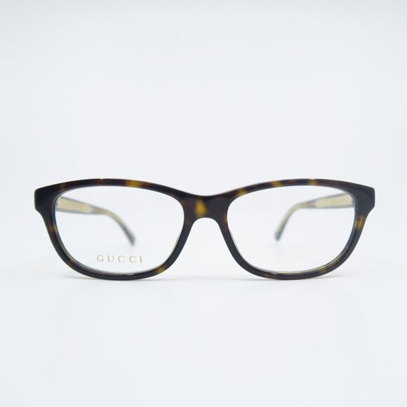 Gucci GG0315O 002 54. Brown Tortoise Shell, Rectangular, New Women Eyeglasses. - Picture 2 of 7
